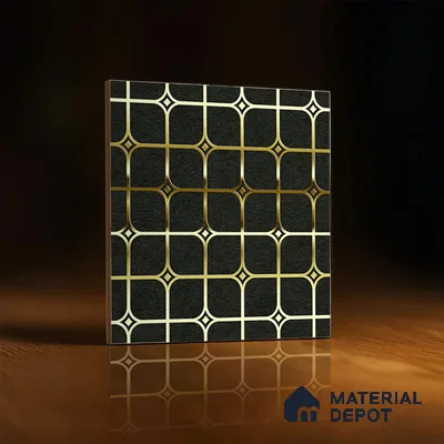 Highlighter Tiles  Tile TL 07252 Plana 8016 GLM (Gold) 1 ft x 1 ft Ceramic Matte Finish - 9 mm  | 2 mm Spacer is Mandatory (Sample)